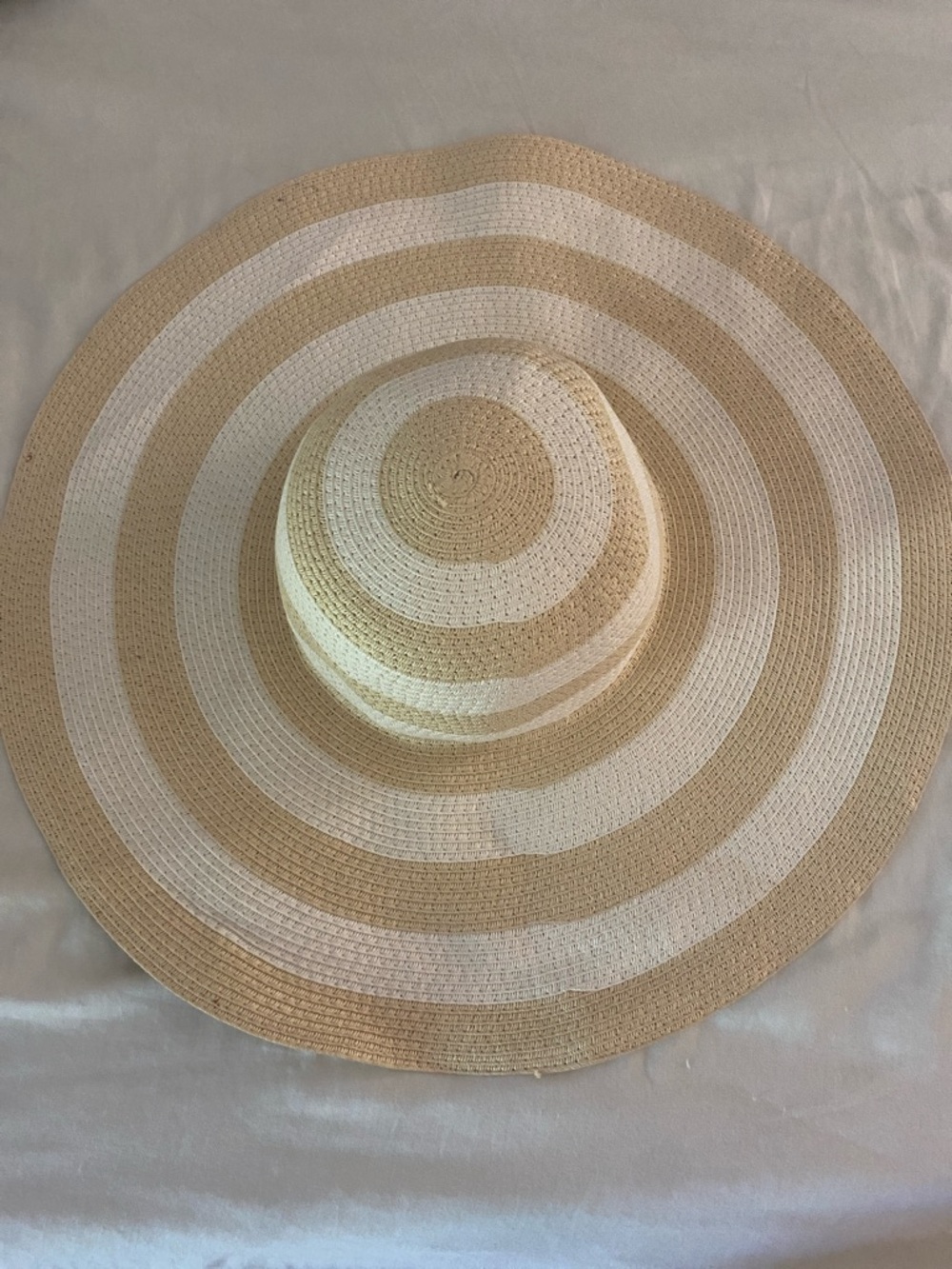 a new day Wide Brim Straw Hat in Tan and Cream - Picture 2 of 3